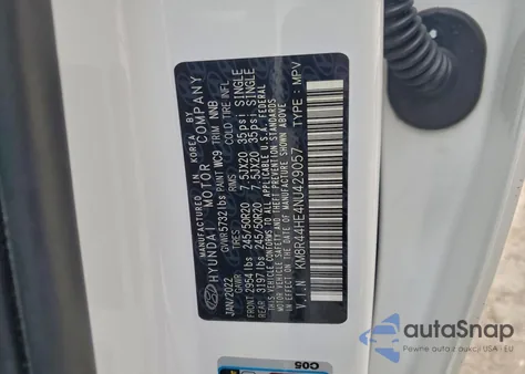 2022 Hyundai Palisade Sel z USA, uszkodzony, nr VIN KM8R44HE4NU429057